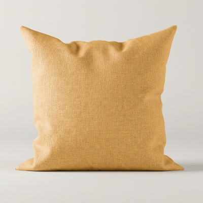 ALMORA Decorative Cushion, Textured Linen-Effect Fabric, Plain Cushion with a Natural Style