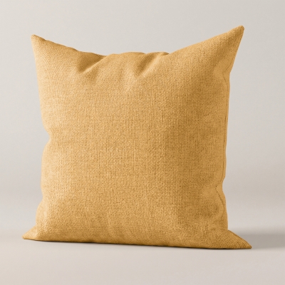 ALMORA Decorative Cushion, Textured Linen-Effect Fabric, Plain Cushion with a Natural Style