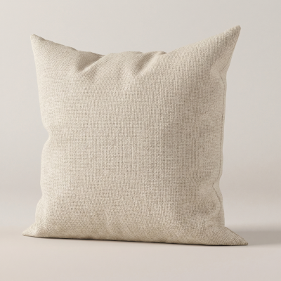 Coussin ALMORA Sur Mesure, Tissu Texturé Effet Lin, Style Uni Naturel