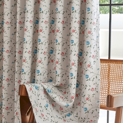 LIANE Custom-Made Thermal Blackout Curtain, Printed Fabric, Climbing Roses